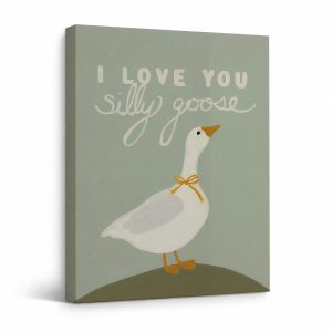 Silly Goose Love Framed Canvas Wall Art Ready to Hang