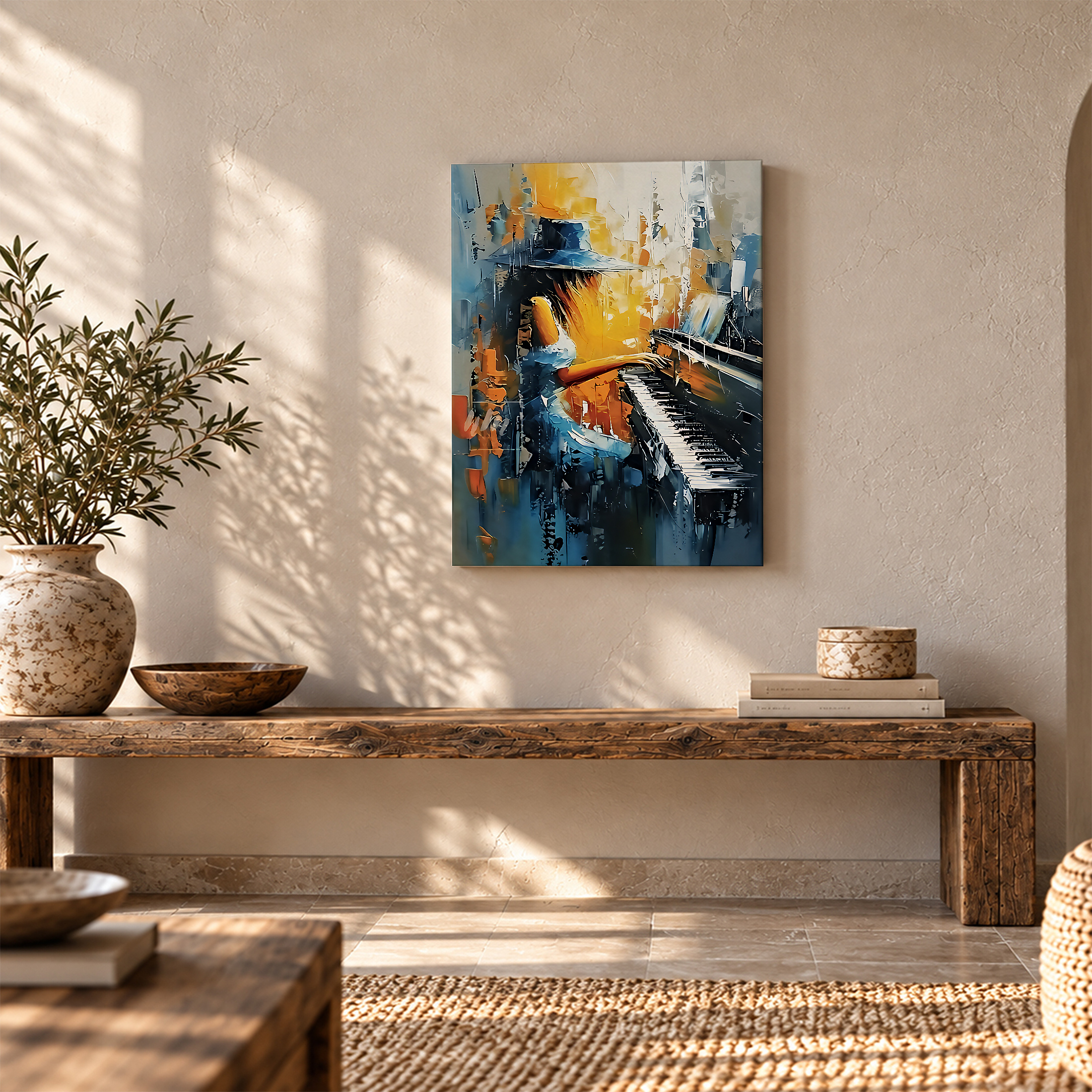 Piano Music Abstract Art Framed Canvas Wall Art Ready to Hang - Image 5