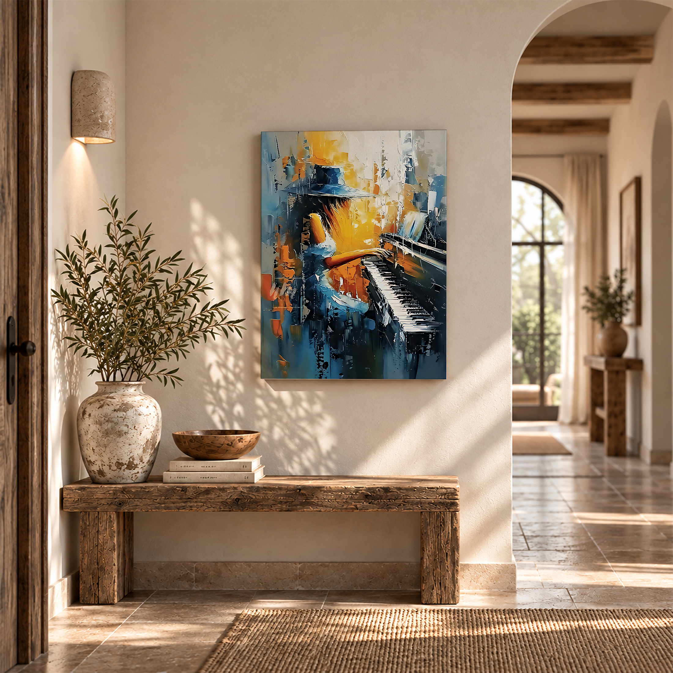 Piano Music Abstract Art Framed Canvas Wall Art Ready to Hang - Image 6