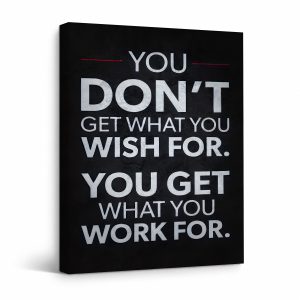 Motivational Typography Framed Canvas Wall Art | Inspirational Quote Art