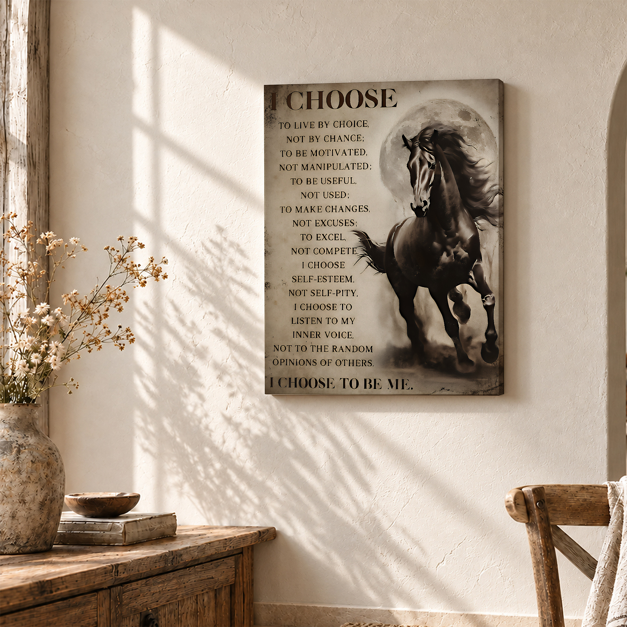 Gallop Horse Motivational Quote Framed Canvas Wall Art - Image 3