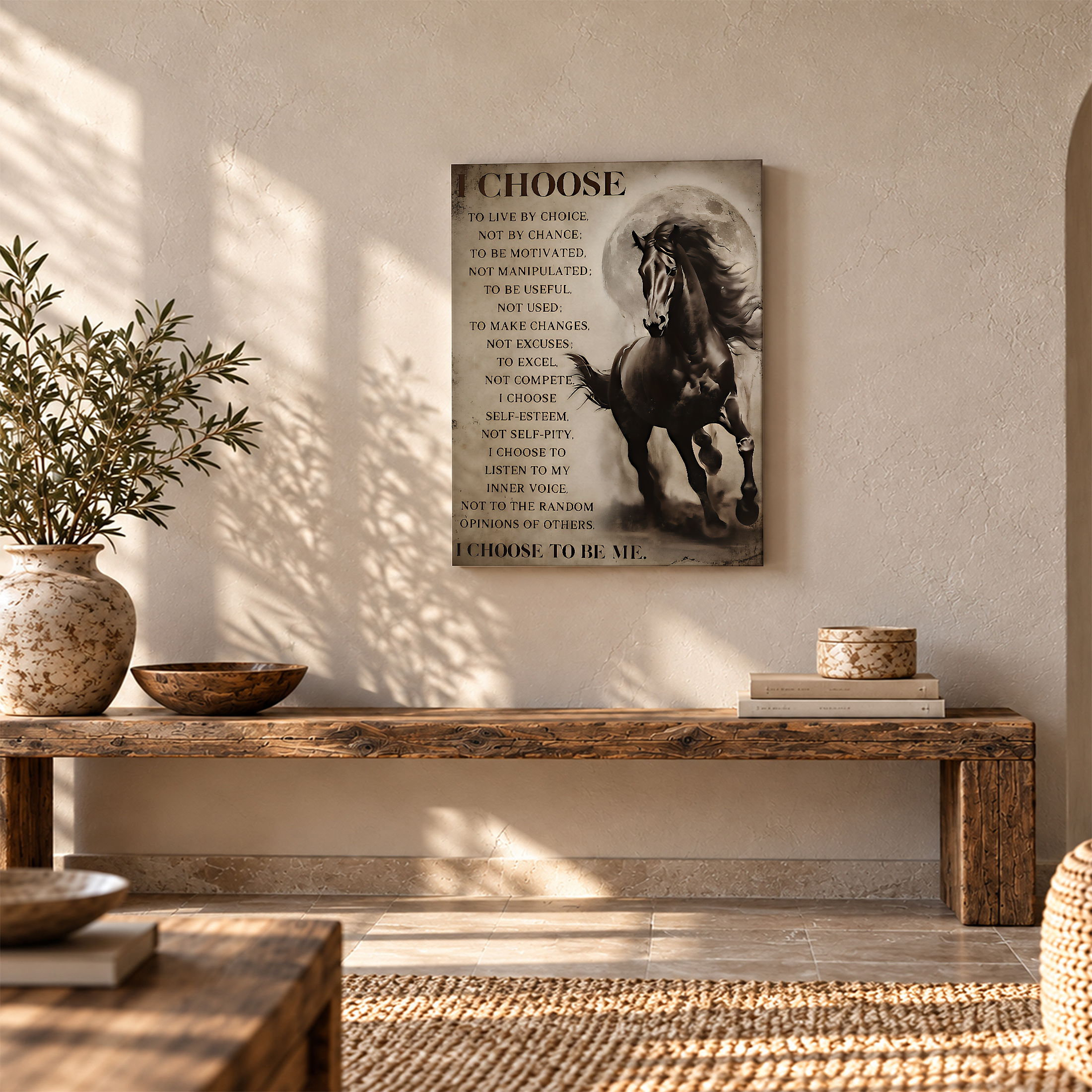 Gallop Horse Motivational Quote Framed Canvas Wall Art - Image 5