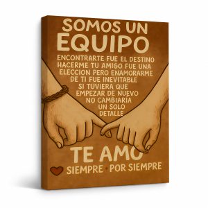Romantic Spanish Love Team Framed Canvas Wall Art - Ready to Hang