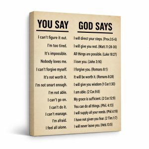 Bible Verses vs. Human Struggles Framed Canvas Wall Art