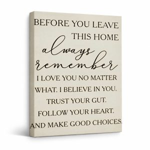 Heartfelt Love Message Framed Canvas Wall Art - Ready to Hang