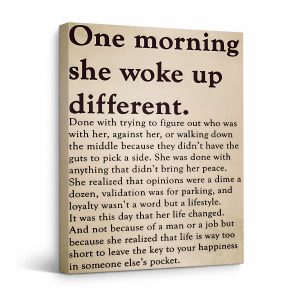 Motivational Quote Framed Canvas Wall Art - Empowering Self-Discovery Decor