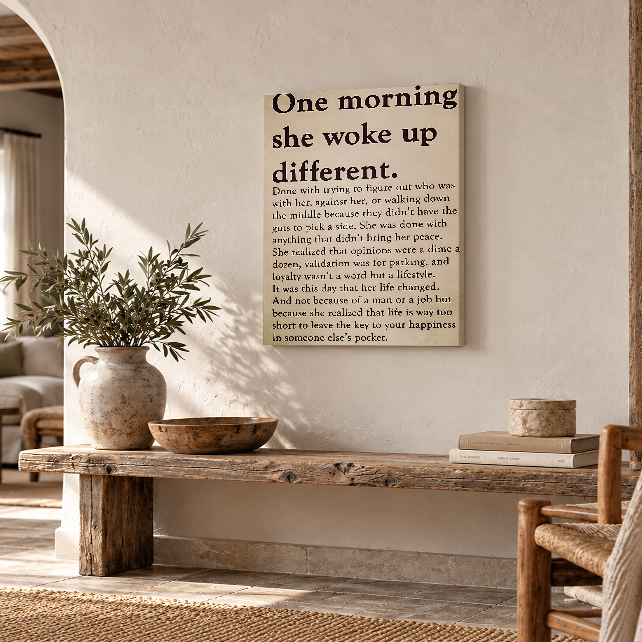 Motivational Quote Framed Canvas Wall Art - Empowering Self-Discovery Decor - Image 2