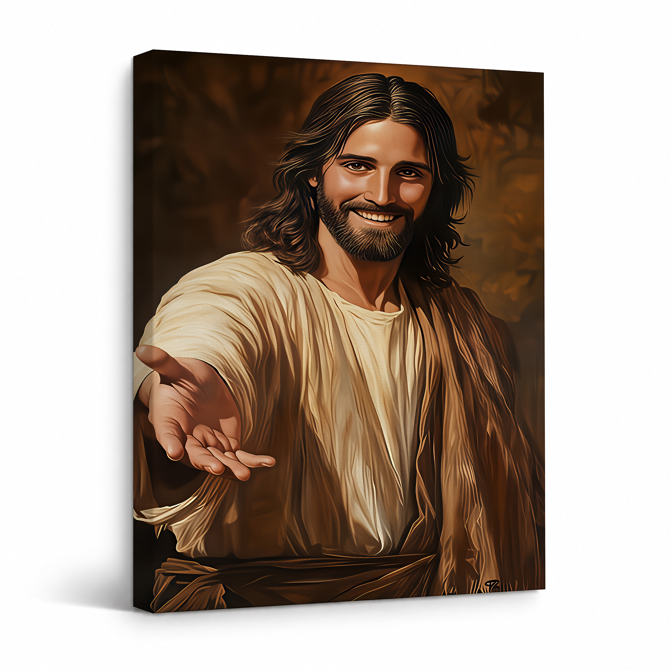 Jesus Christ Spiritual Framed Canvas Wall Art Ready to Hang