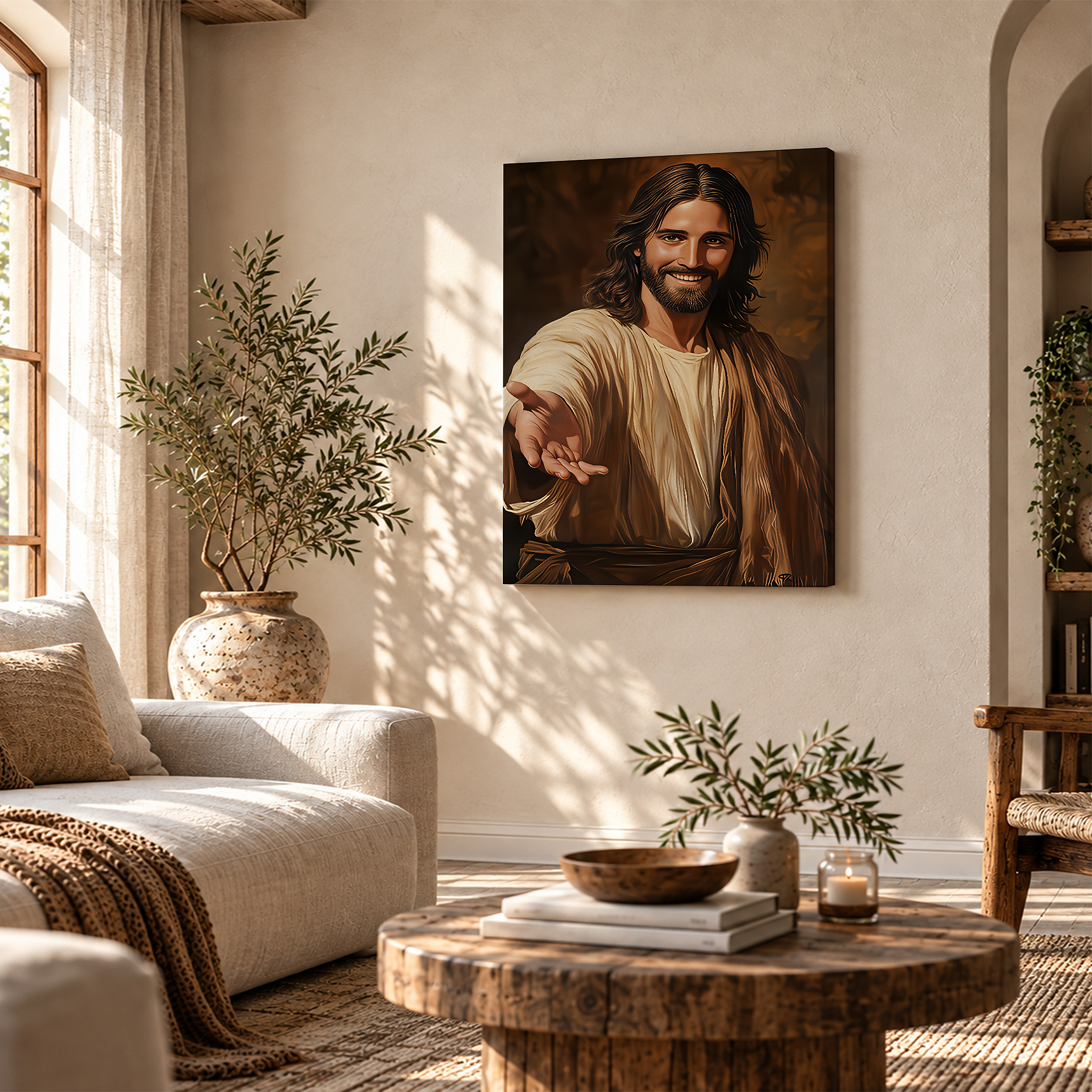 Jesus Christ Spiritual Framed Canvas Wall Art Ready to Hang - Image 4