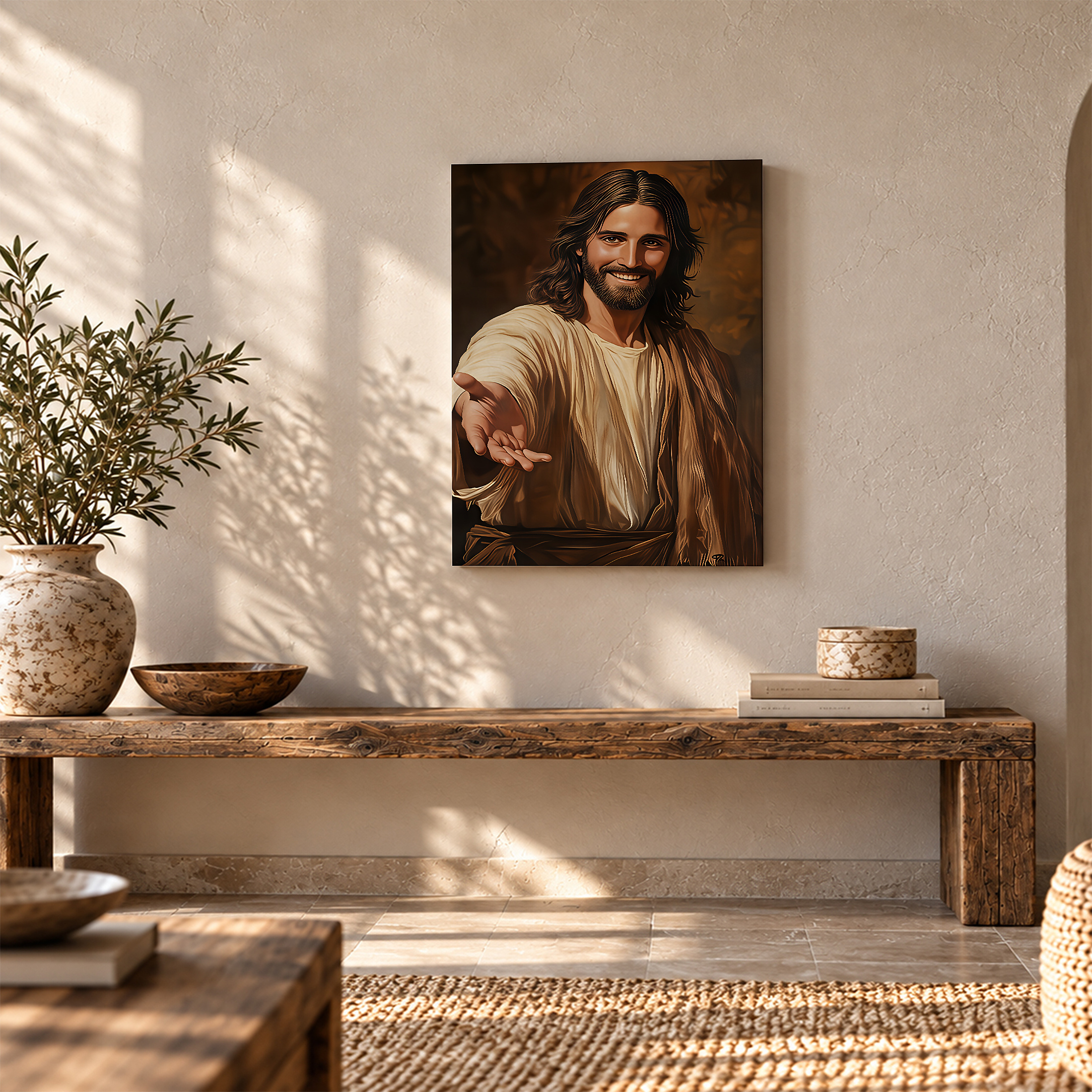 Jesus Christ Spiritual Framed Canvas Wall Art Ready to Hang - Image 5