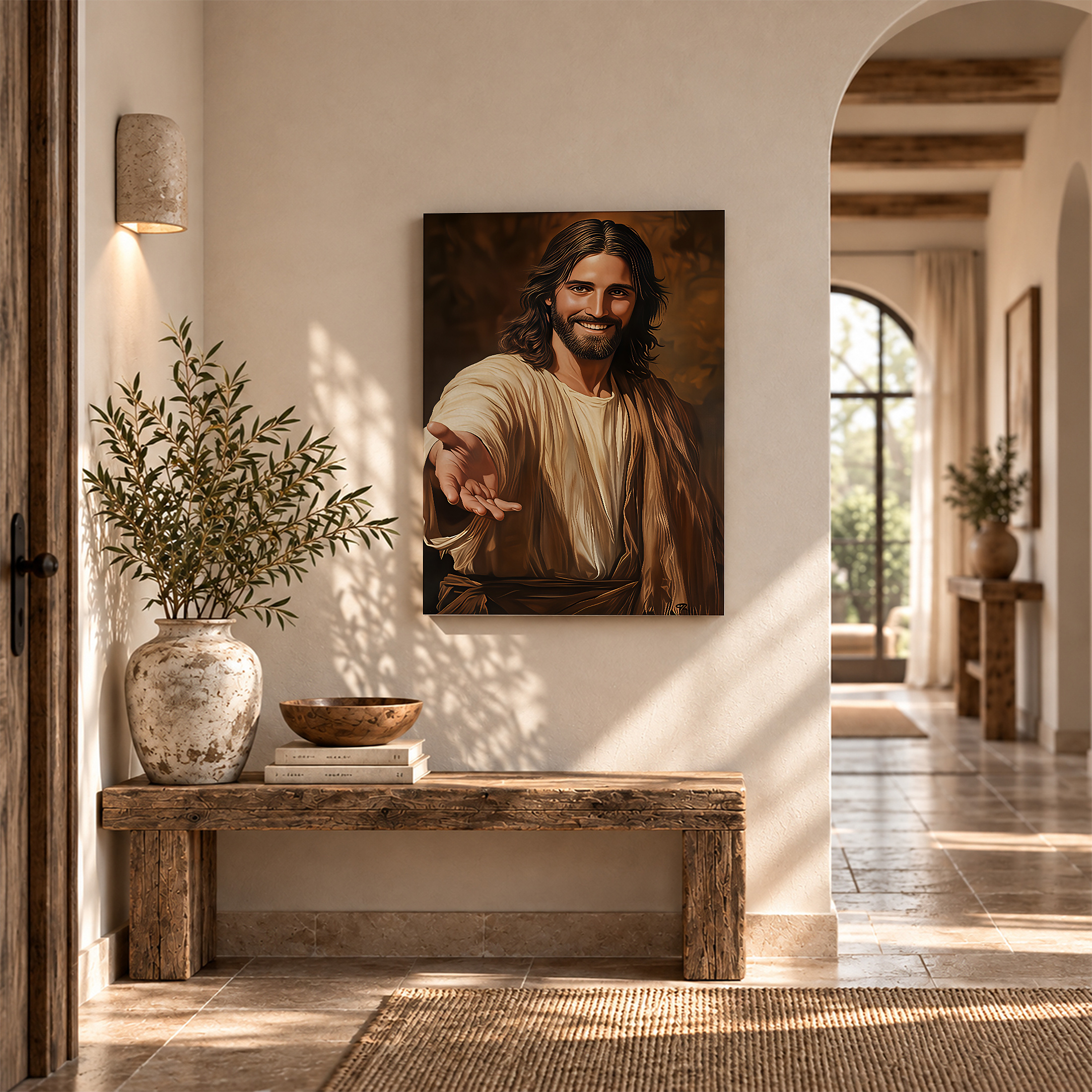 Jesus Christ Spiritual Framed Canvas Wall Art Ready to Hang - Image 6