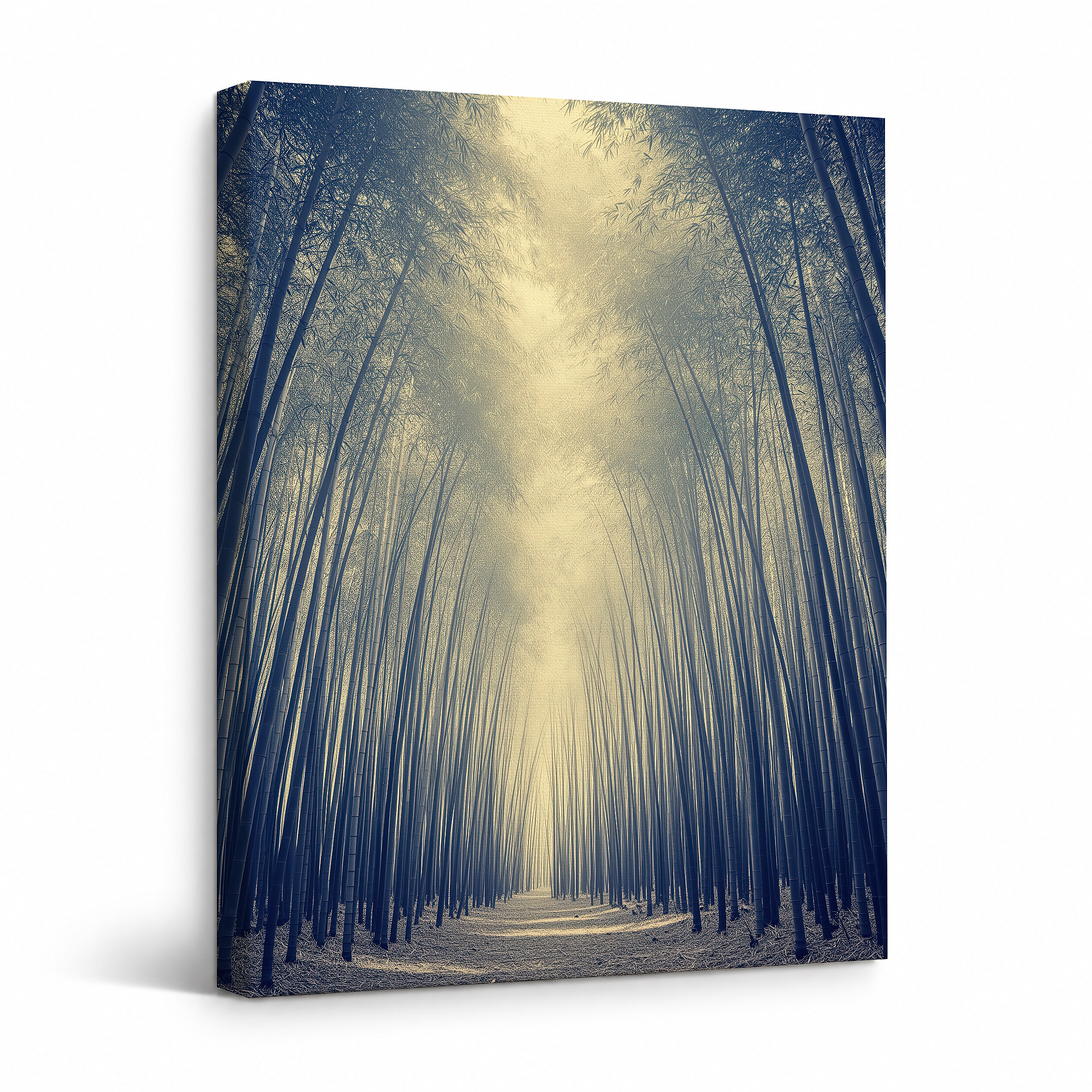 Bamboo Forest Path Framed Canvas Wall Art - Serene Nature Decor