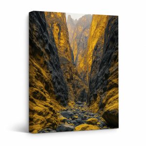 Golden Canyon Framed Canvas Wall Art - Ready to Hang