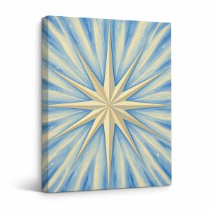 Celestial Starburst Framed Canvas Wall Art