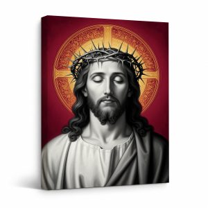 Crown of Thorns Religious Art Framed Canvas Wall Art Ready to Hang