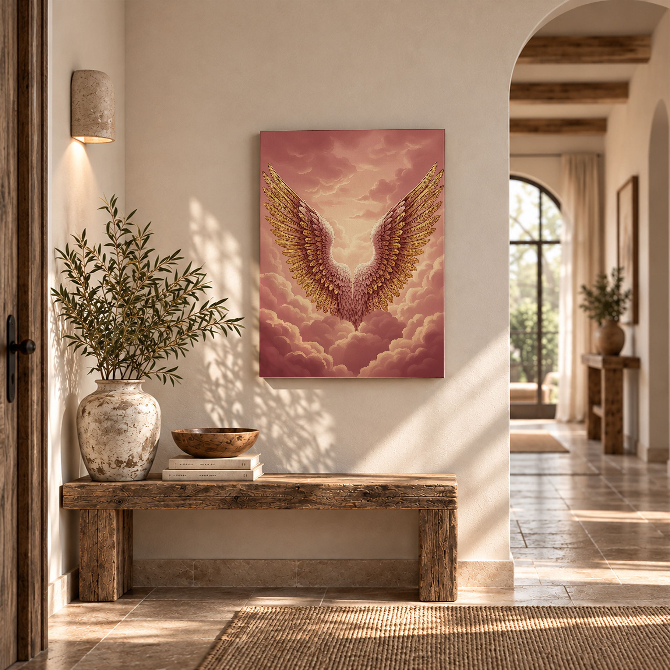 Golden Angel Wings Framed Canvas Wall Art | Ready to Hang - Image 6