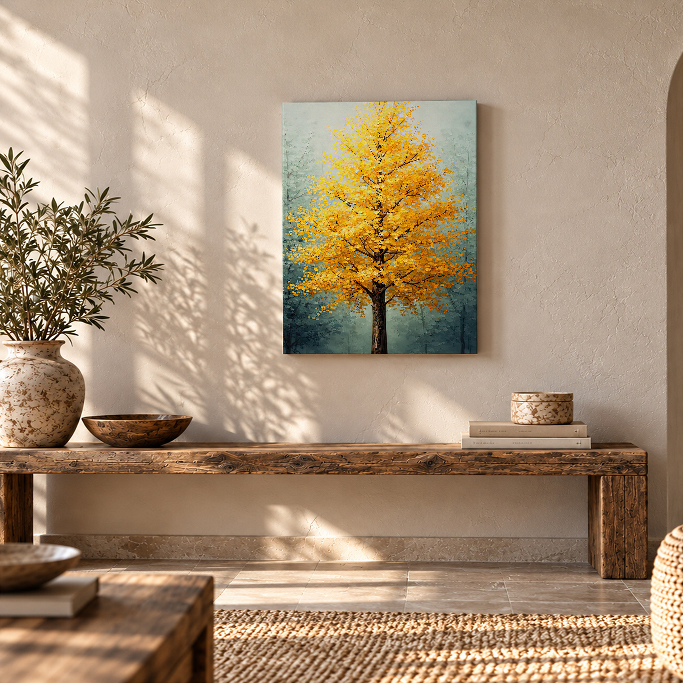 Golden Autumn Tree Framed Canvas Wall Art | Ready to Hang - Image 5