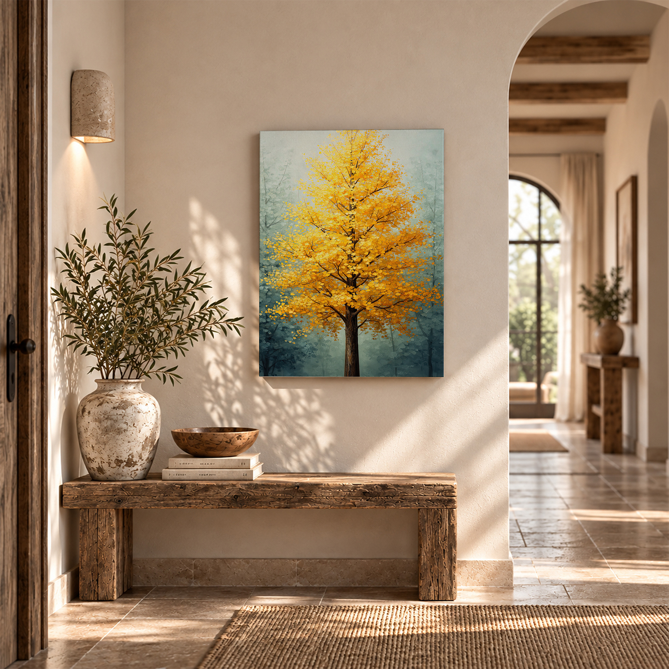 Golden Autumn Tree Framed Canvas Wall Art | Ready to Hang - Image 6