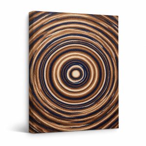 Spiral Mandala Earth Tones Framed Canvas Wall Art - Ready to Hang