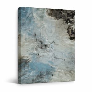 Swirling Clouds Abstract Framed Canvas Wall Art
