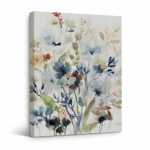 Watercolor Floral Framed Canvas Wall Art | Serene Home Decor