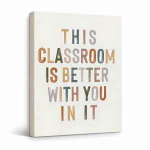 Classroom Motivational Framed Canvas Wall Art - Ready to Hang