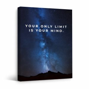 Milky Way Cosmic Motivational Framed Canvas Wall Art
