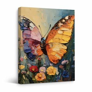Vibrant Butterfly Framed Canvas Wall Art - Modern Home Decor