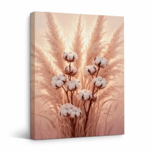 Cotton Fields Sunset Framed Canvas Wall Art - Ready to Hang