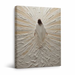 Radiant Divine Figure Framed Canvas Wall Art - Ready to Hang