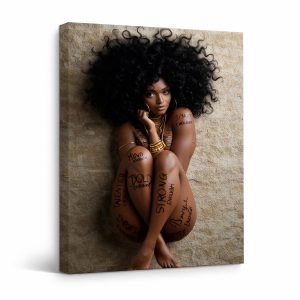 Empowering Woman Motivational Words Framed Canvas Wall Art