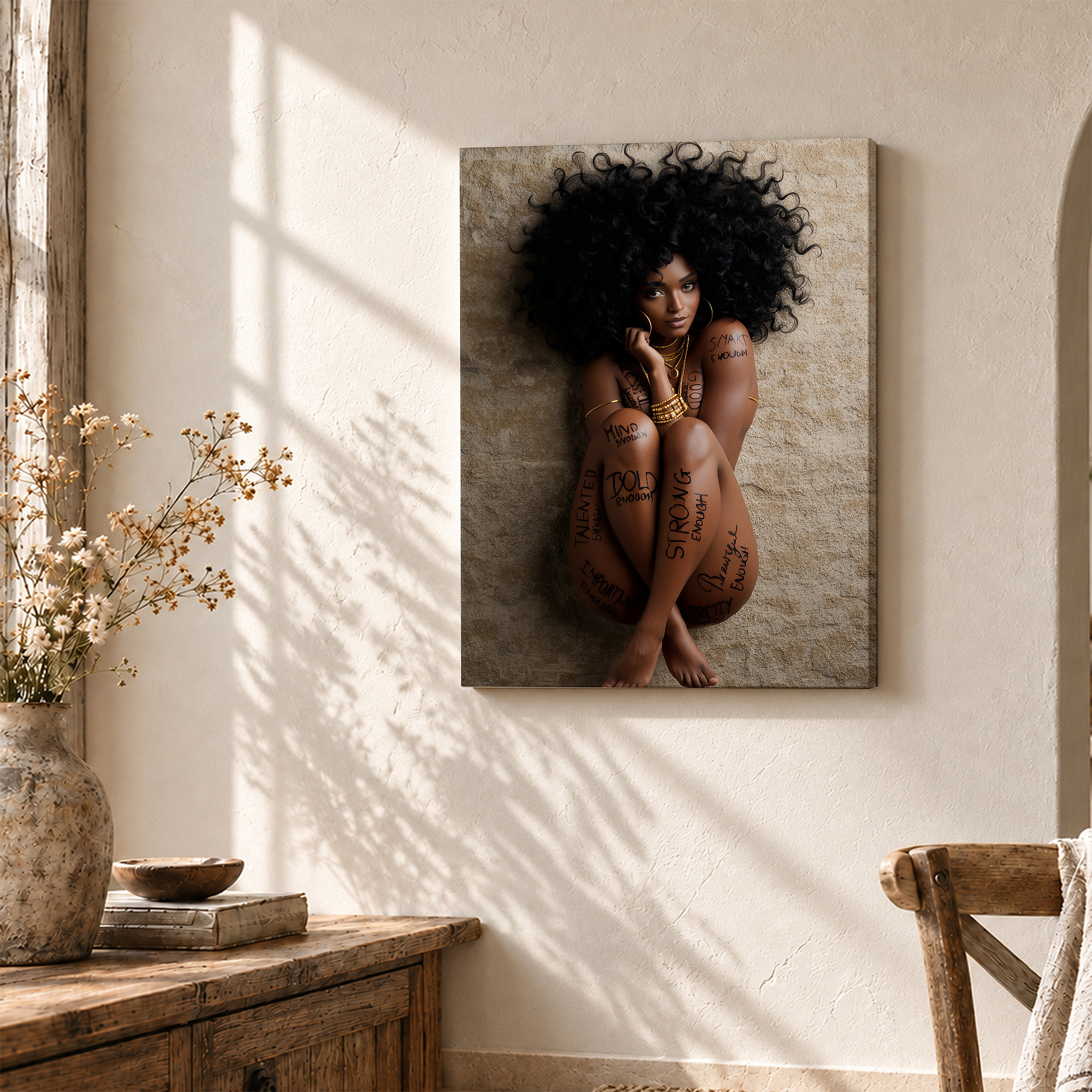 Empowering Woman Motivational Words Framed Canvas Wall Art - Image 3