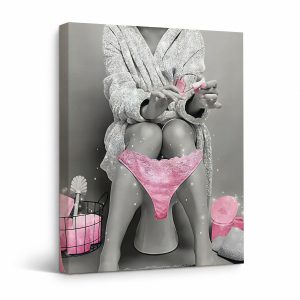 Pink Intimate Glamour Framed Canvas Wall Art - Ready to Hang