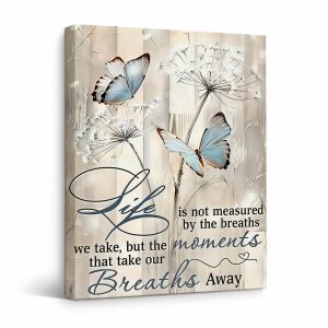 Butterfly & Dandelion Life Quote Framed Canvas Wall Art - Serene Home Decor