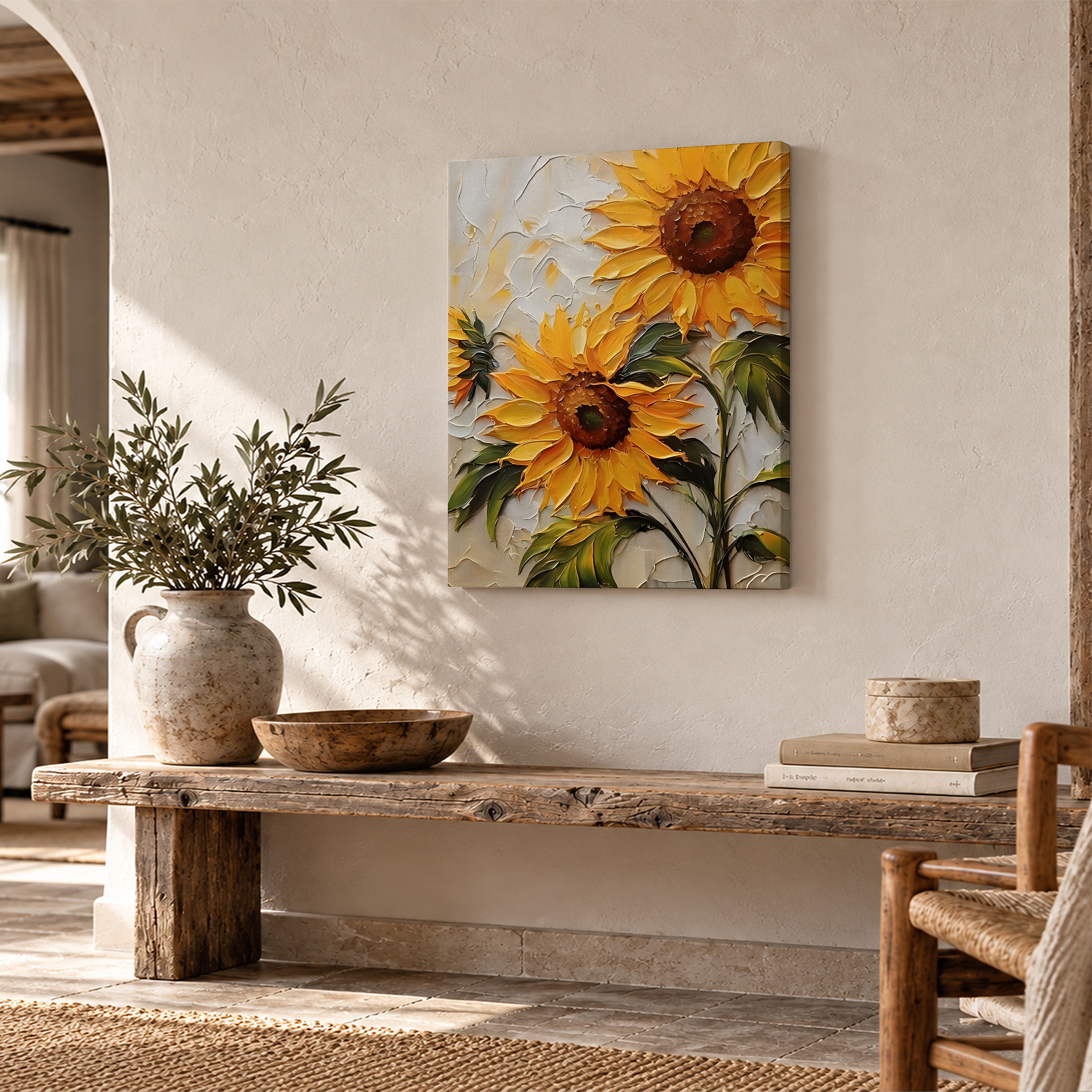 Sunflower Framed Canvas Wall Art - Vibrant Floral Decor Ready to Hang - Image 2