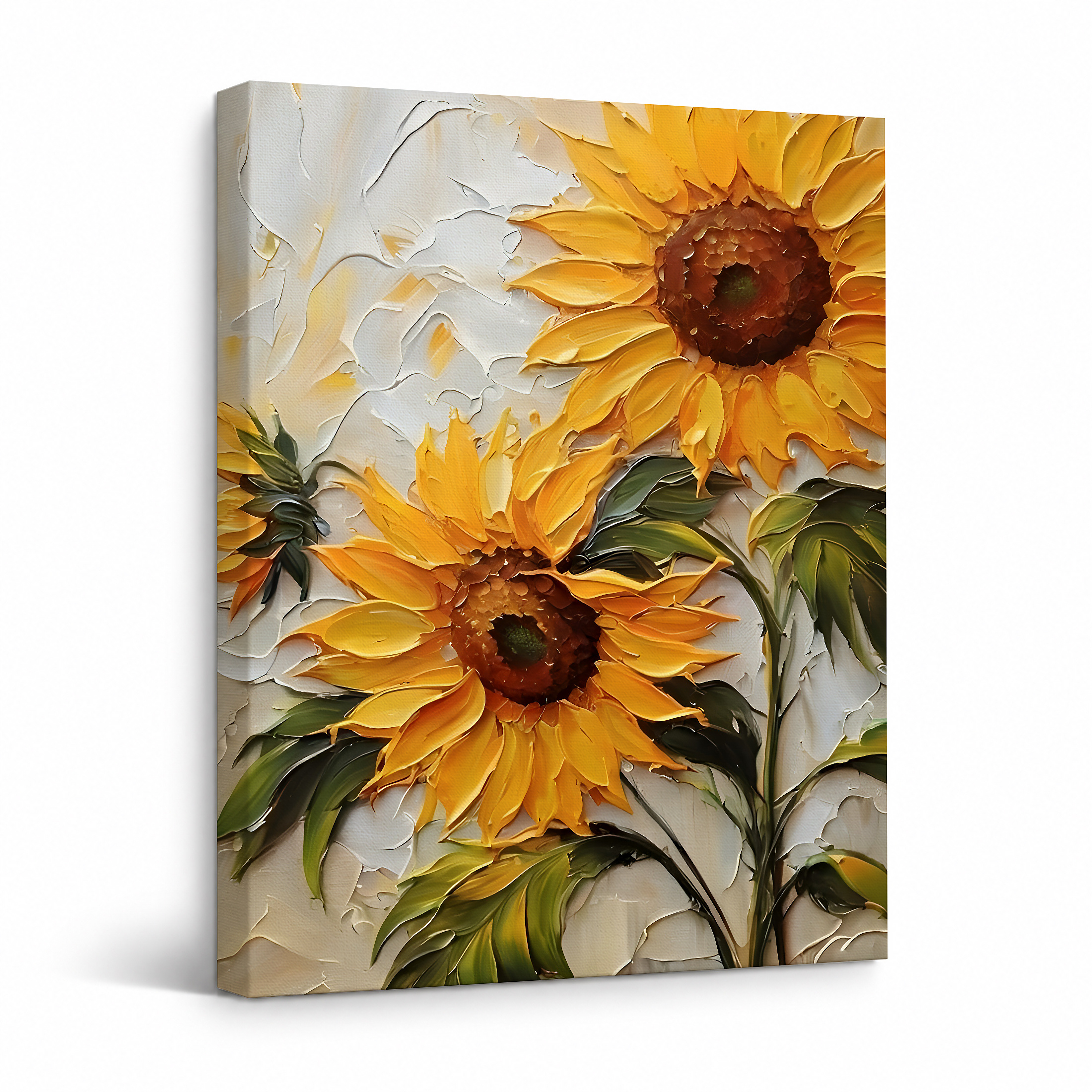 Sunflower Framed Canvas Wall Art - Vibrant Floral Decor Ready to Hang