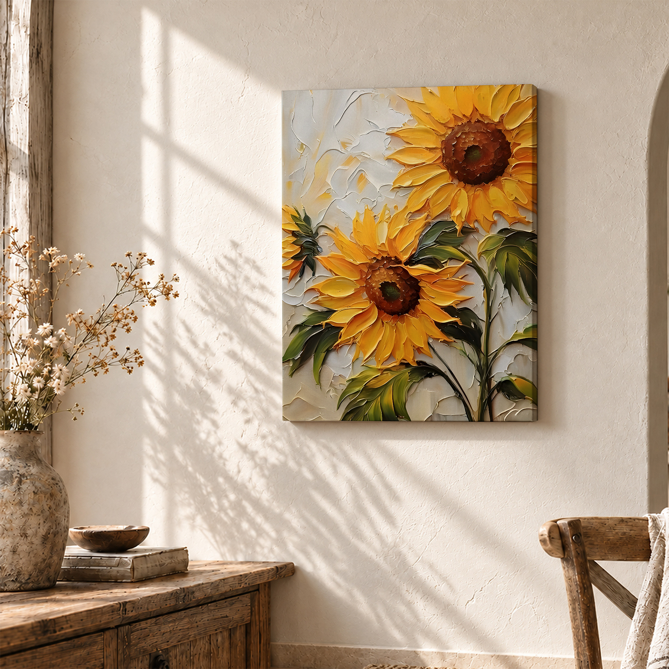 Sunflower Framed Canvas Wall Art - Vibrant Floral Decor Ready to Hang - Image 3