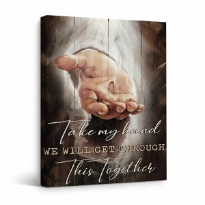 Supportive Hand Reach Framed Canvas Wall Art - Ready to Hang | Imagcanvas.com