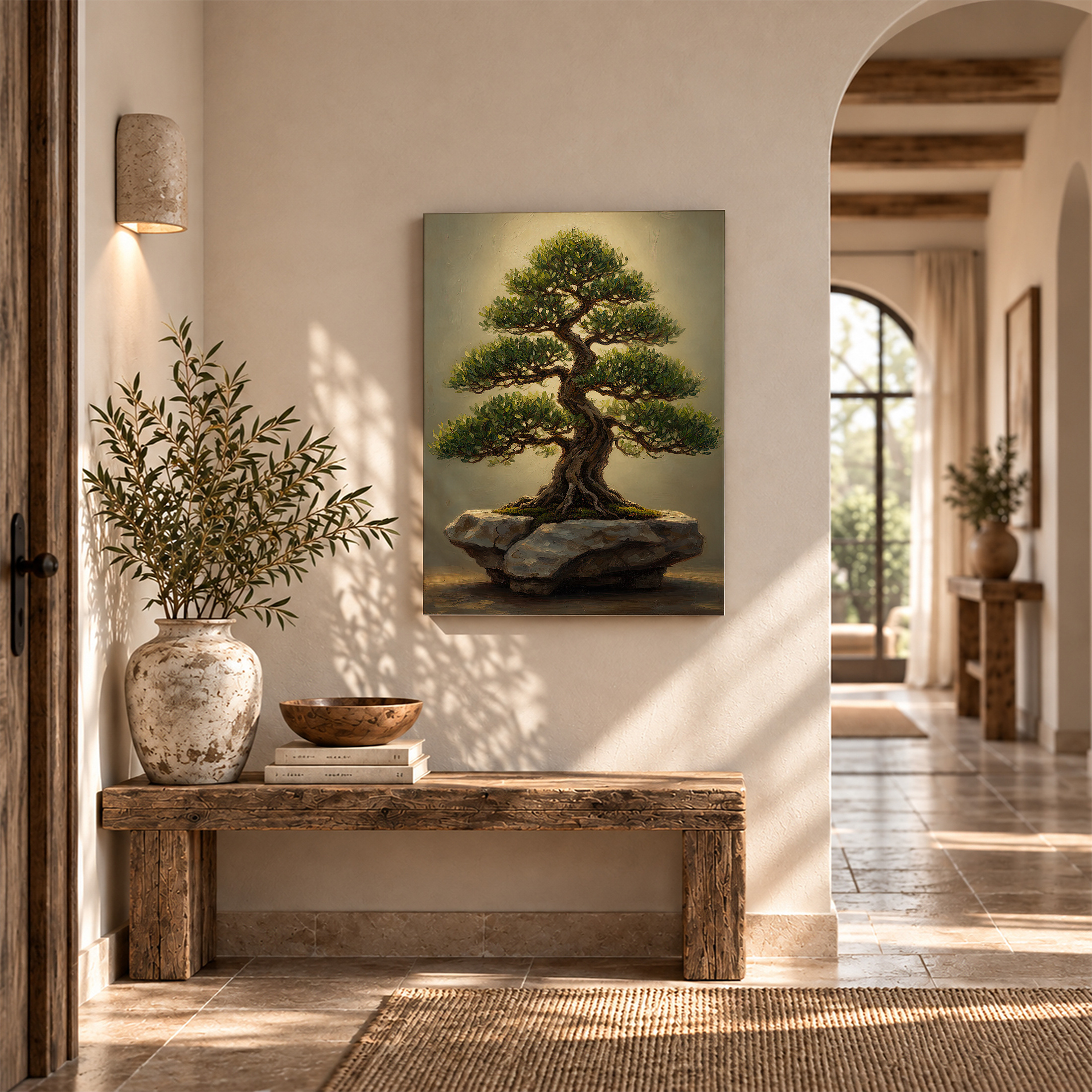 Serene Bonsai Tree Framed Canvas Wall Art - Ready to Hang - Image 6