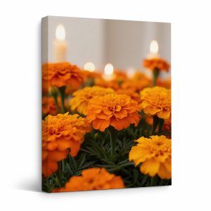 Marigold & Candlelight Framed Canvas Wall Art