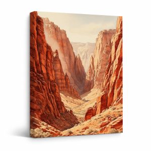 Red Rock Canyon Framed Canvas Wall Art - Ready to Hang | 3:4 Ratio