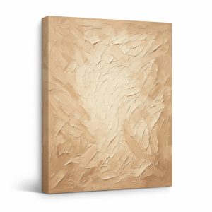 Textured Beige Abstract Framed Canvas Wall Art | Ready to Hang