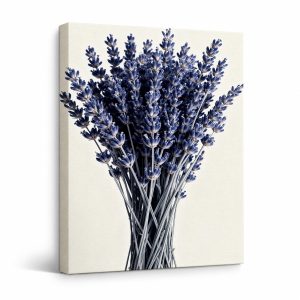 Lavender Bouquet Framed Canvas Wall Art - Ready to Hang