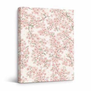 Cherry Blossom Floral Framed Canvas Wall Art - Spring Decor Ready to Hang