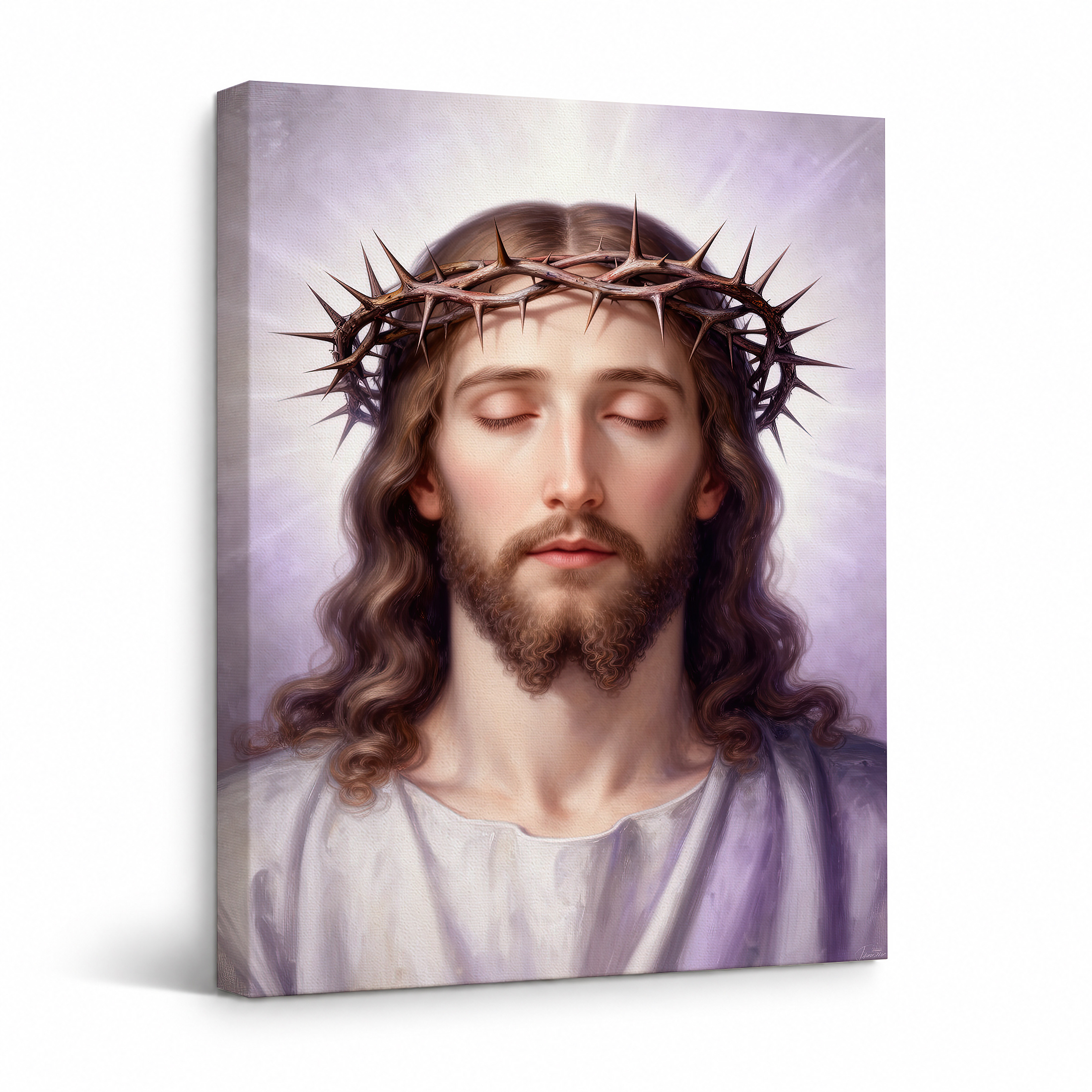 Crown of Thorns Serenity Framed Canvas Wall Art Ready to Hang - 3:4 Ratio