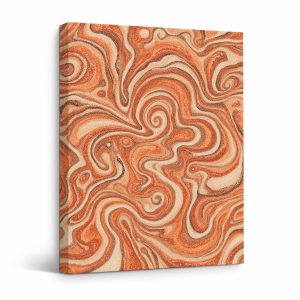 Warm Swirl Abstract Framed Canvas Wall Art - Ready to Hang