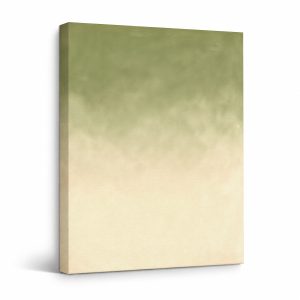 Soft Green to Beige Gradient Framed Canvas Wall Art | Ready to Hang