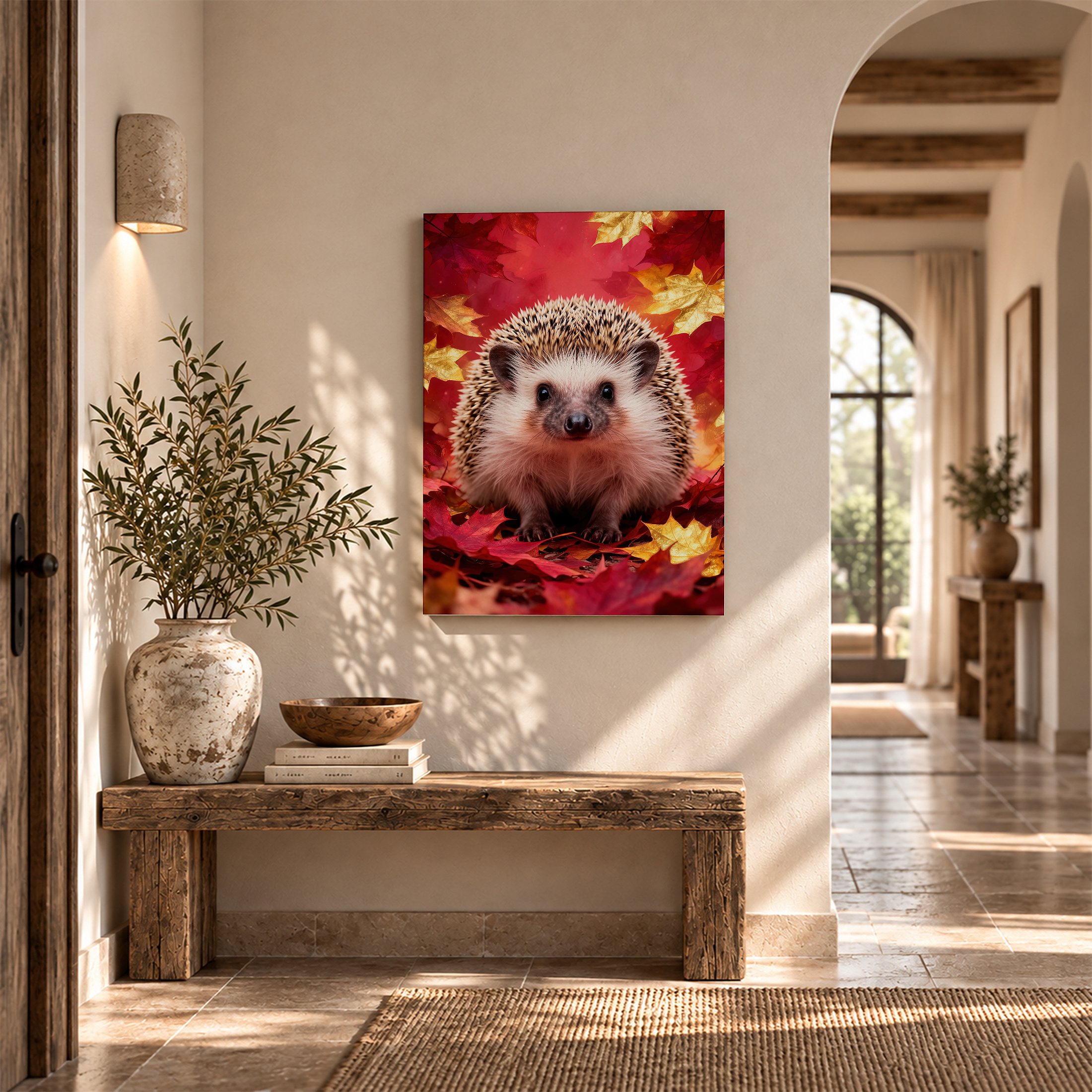 Autumn Hedgehog Framed Canvas Wall Art - Image 6