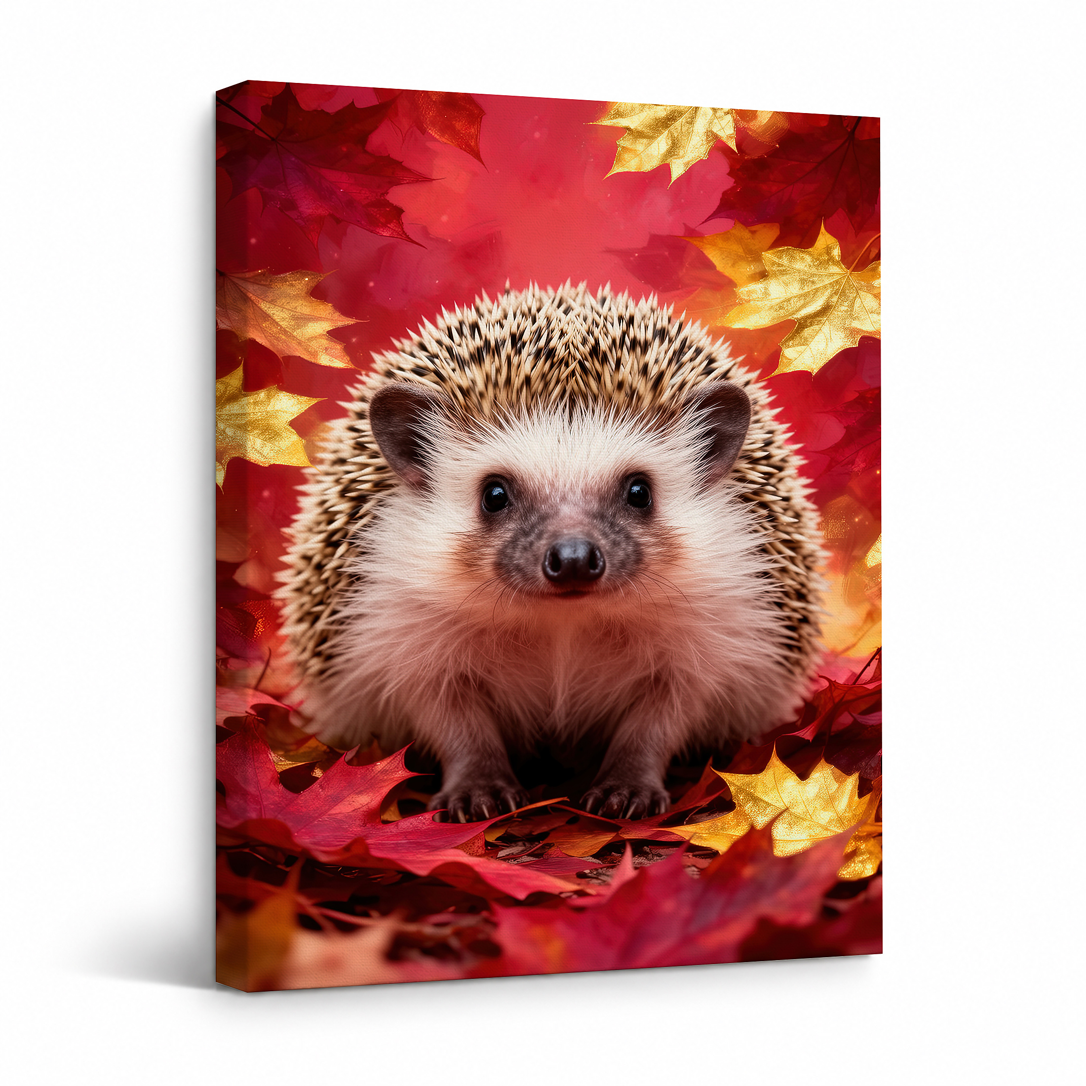 Autumn Hedgehog Framed Canvas Wall Art