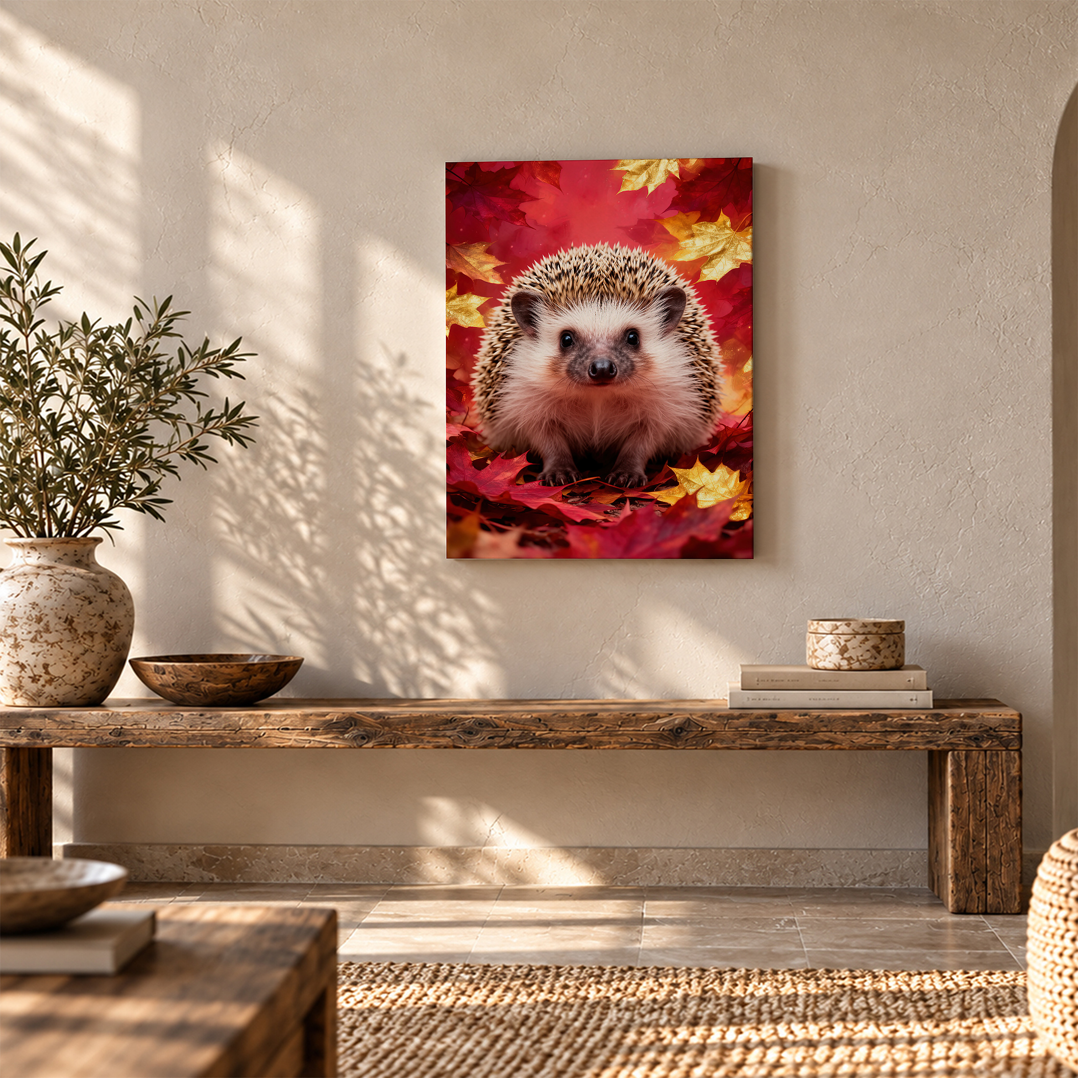 Autumn Hedgehog Framed Canvas Wall Art - Image 5